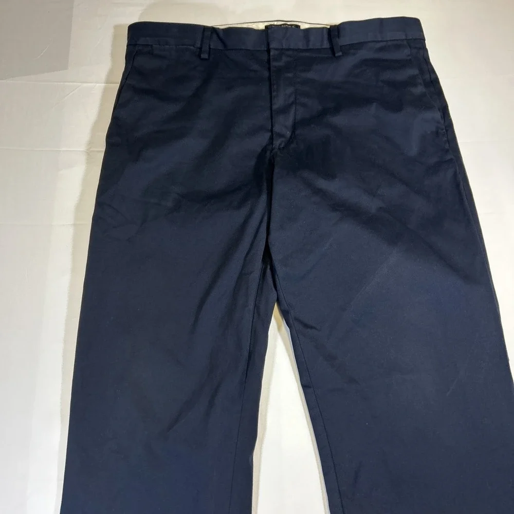 Banana Republic Emerson Stretch Chino Navy Blue Straight Fit Pants Men‎ 36x34